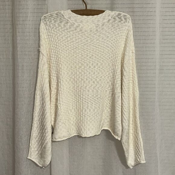 PINK REPUBLIC XL Juniors Crème Fresh Ivory Knit Boxy Fit Cropped Sweater - Picture 7 of 16